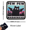 Funny Cat Face PVC Morale Patch with Hook-and-Loop Backing
