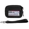 Checkered Card Case Wallet with Detachable Keychain and ID Window