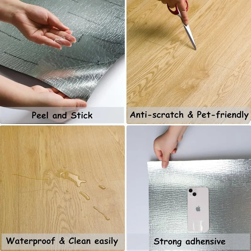 Baldosas de Suelo de Veta de Madera Despegables y Adhesivas