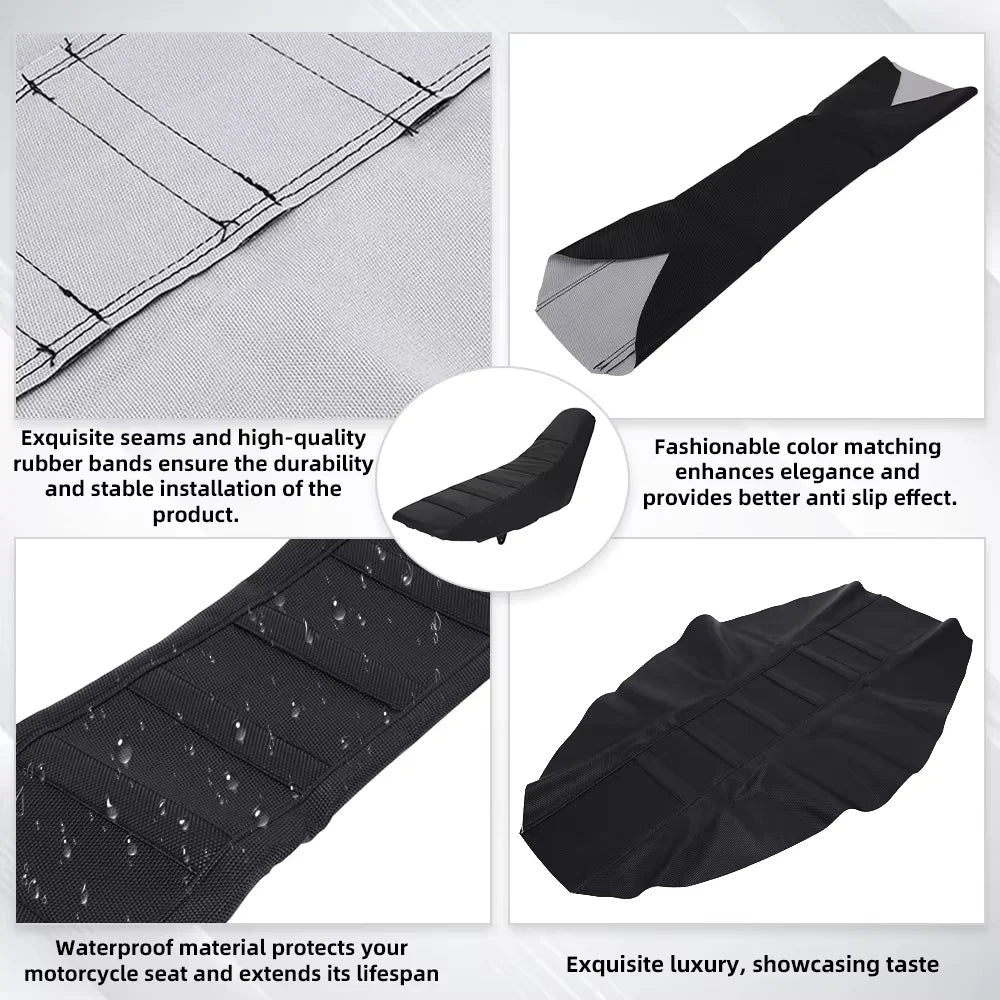 Universal Ribbed Gripper Seat Cover for Dirt & Pit Bikes