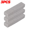 Three pieces of gray foam glass pumice stone cleaning brushes for toilets and sinks