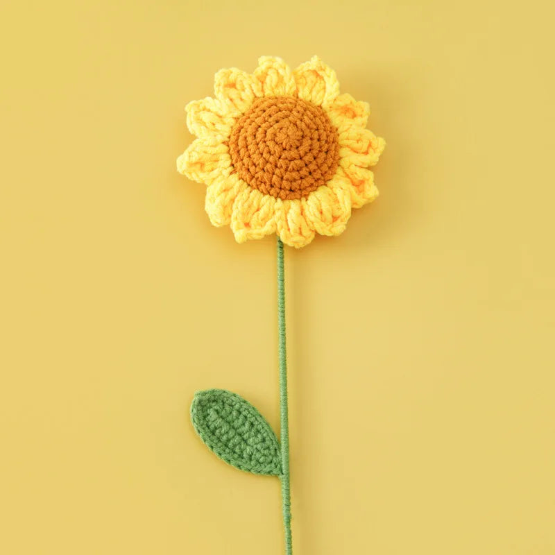 Handcrafted Crochet Tulip Bouquet – Artificial Knitted Flowers for Home Décor & Gifting