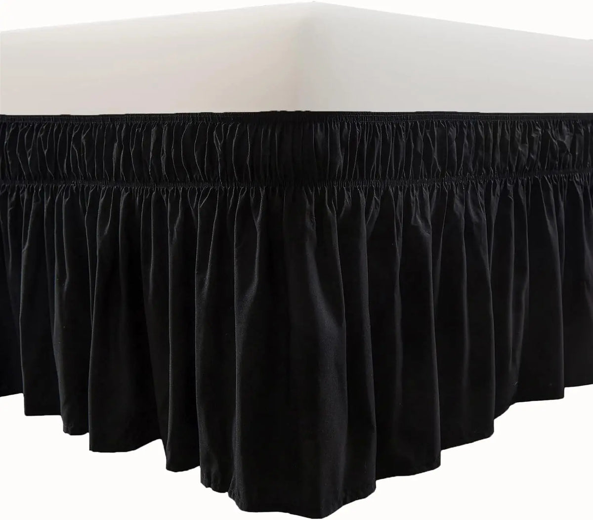 Ruffled Microfiber Bed Skirt with Split Corners