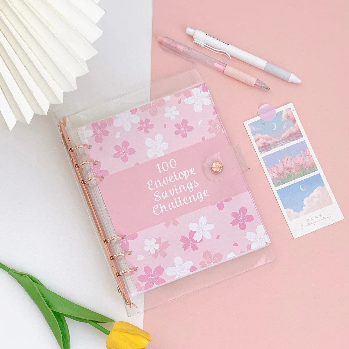 Savings Challenge Binder with Cash Envelopes