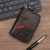 Vintage Slim RFID-Blocking Wallet with Zipper Closure