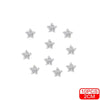 Ten star-shaped glitter rhinestone patches for clothing and accessories