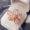 Crystal Flower Statement Ring