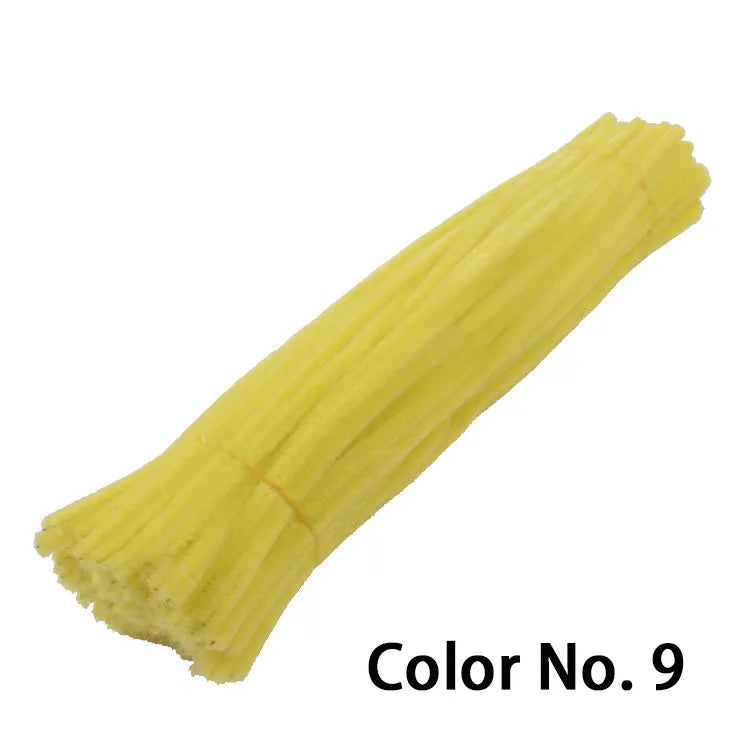 A yellow craft stem, Color No. 9, used for DIY projects.