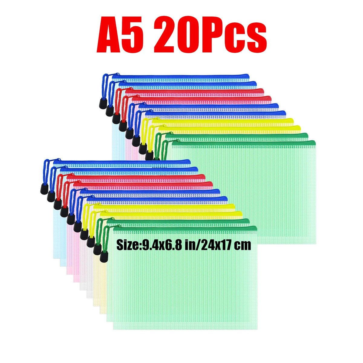 Clear Waterproof Zipper Document Organizer