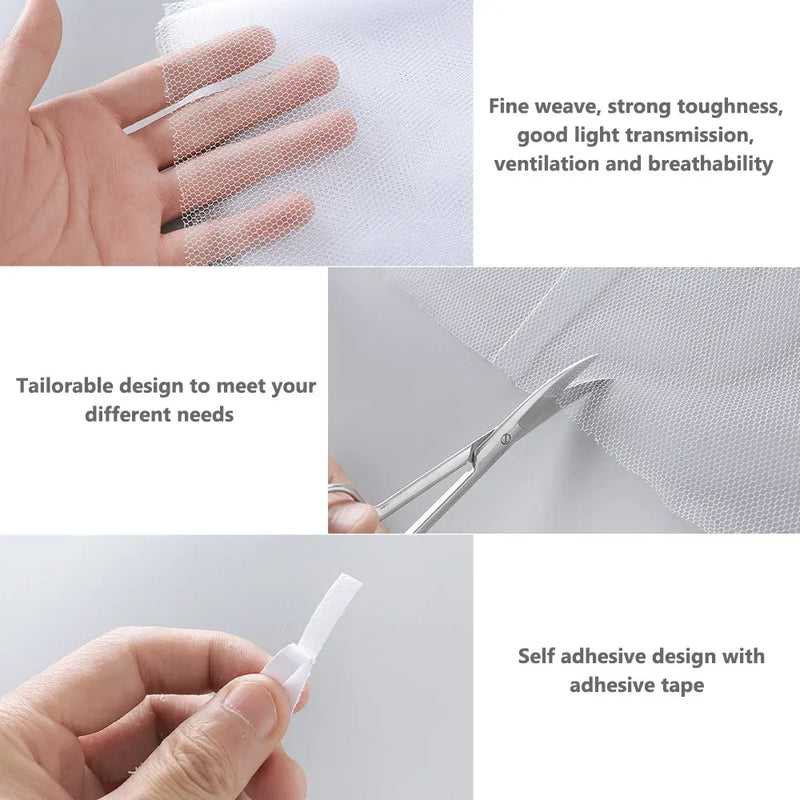 Self-Adhesive Invisible Window Screen Mesh