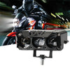 Dual Color LED Spotlight with High/Low Beam for Motorcycles and Vehicles