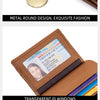 Genuine Leather Tri-Fold Wallet with Coin Pocket & Keychain
