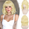 Short Wavy Bob Wig with Bangs