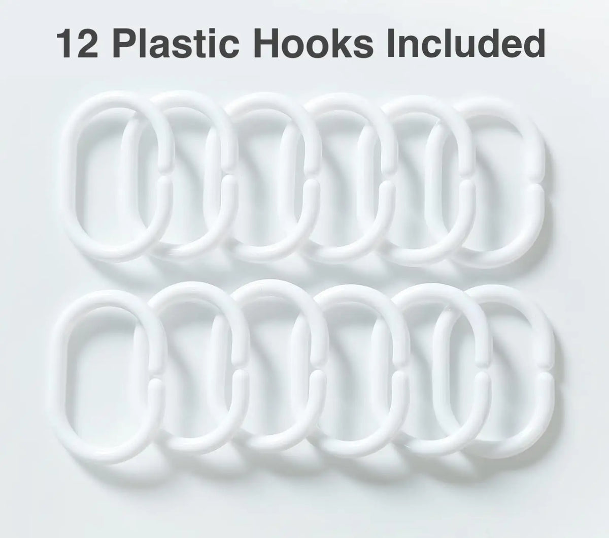 Clear PEVA Shower Curtain Liner with Hooks