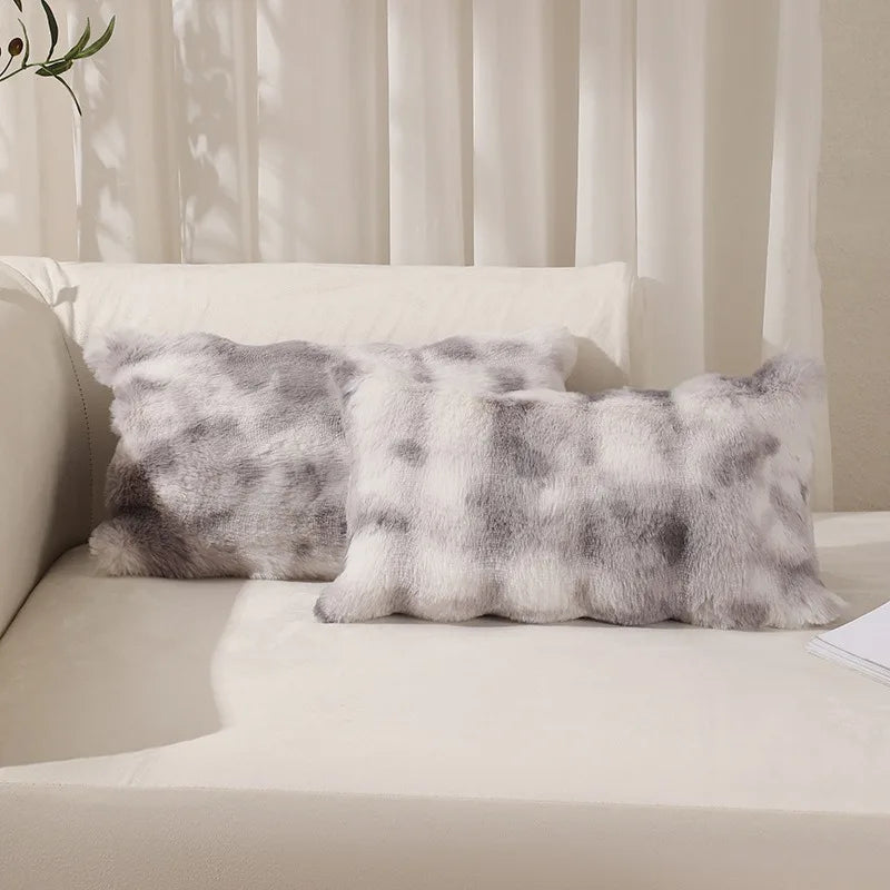 Plush Faux Fur Throw Pillow Cover