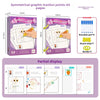 A box of a 64-page Connect the Dots exercise book for kids with an erasable pen and guide.