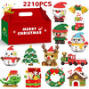 Mini Christmas Tree Building Block Set with Santa, Snowman & Elk