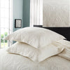 Quilted Cotton Pillow Cover Set with Embroidered Detail – Hypoallergenic 50x70 cm