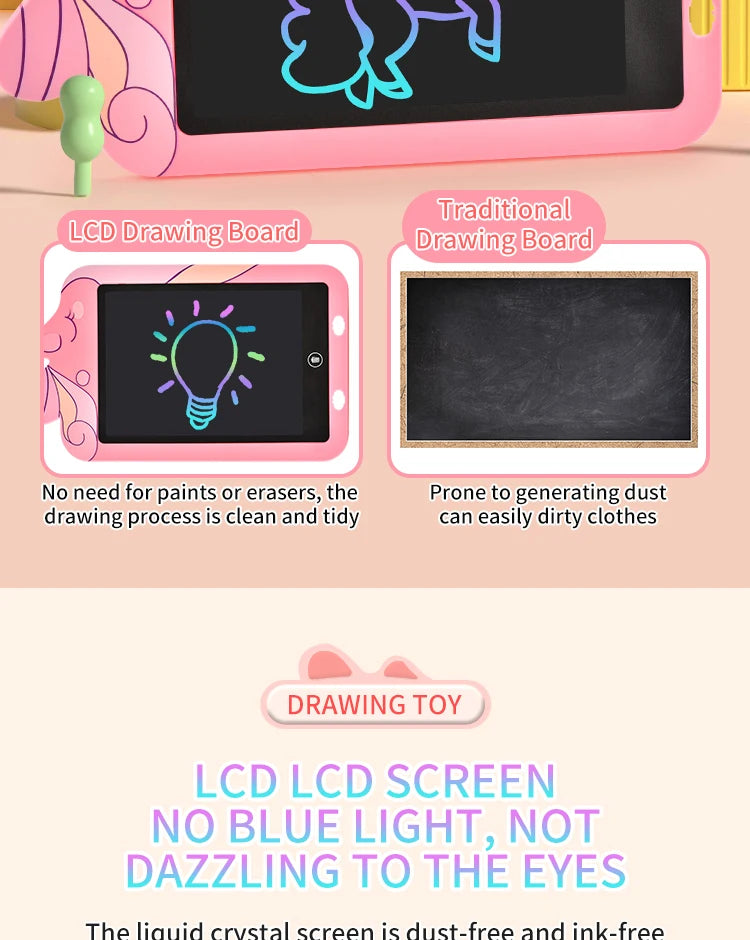 10.8-Inch Unicorn LCD Writing Tablet for Kids