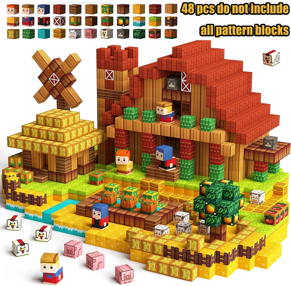 Magnetic Building Blocks Castle & Villa Set