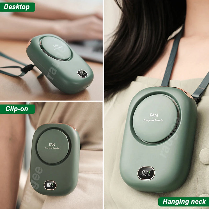 Rechargeable Neck Fan with 3-Speed Settings