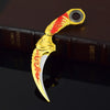 Blue Dragon Claw Folding Knife Model - 18cm Collectible Tactical Karambit