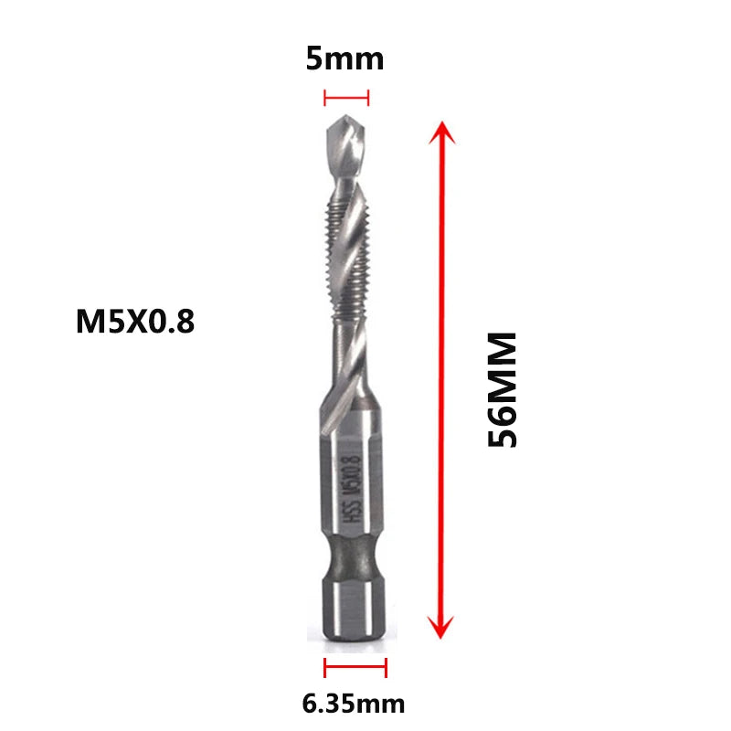 Metric Thread Tap Set - Titanium Coated HSS Drill Bits