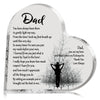 Heart-Shaped Acrylic Keepsake Plaque for Dad