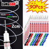 A set of long-head waterproof deep hole markers in black, red, blue, green, and white colors.