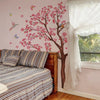 Peach Tree Branches Bird Cage Wall Decal