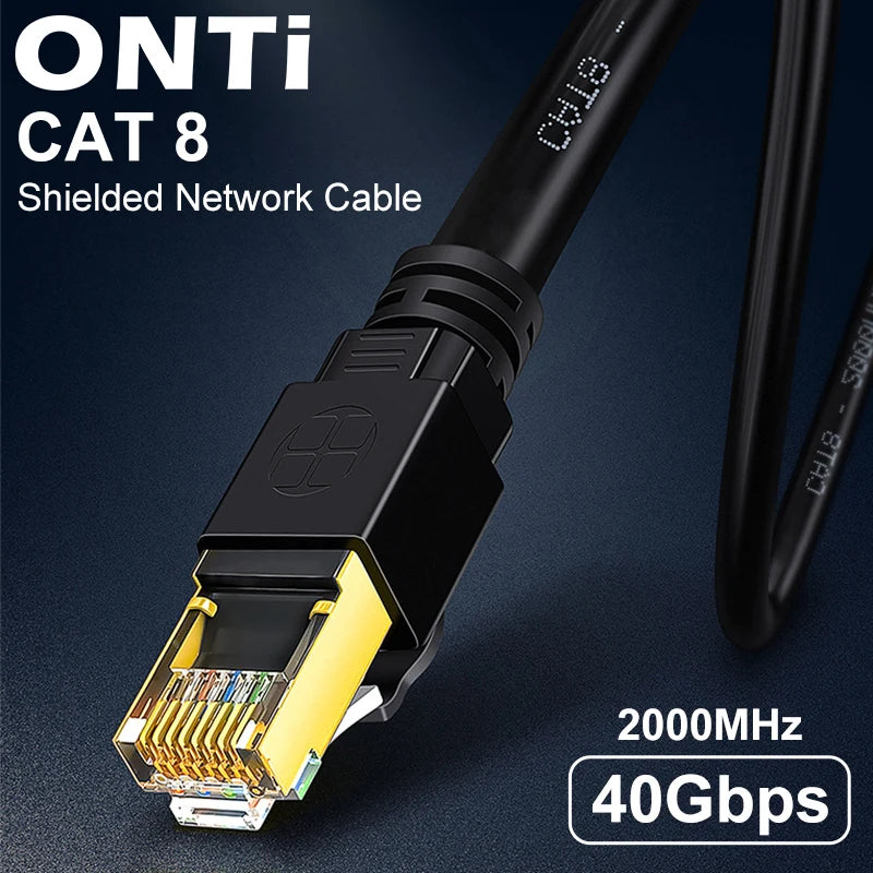 High-Speed Cat8 Ethernet Cable for Gaming and Streaming