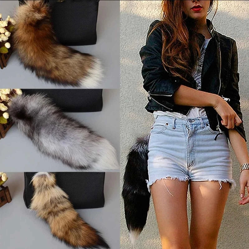 Plush Fox Tail Keychain