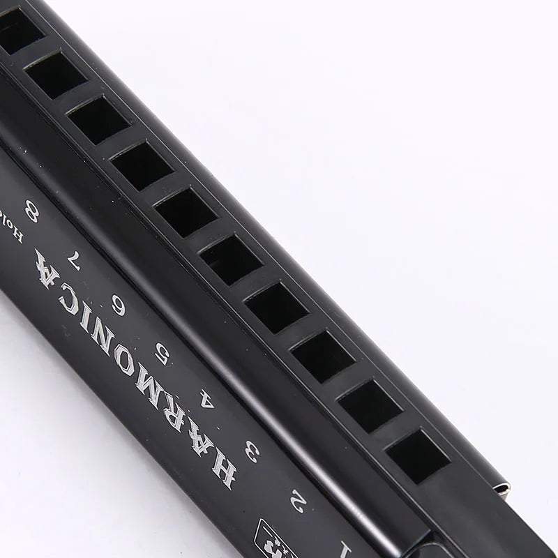 10-Hole Chromatic Harmonica in C - Beginner-Friendly with Carry Case