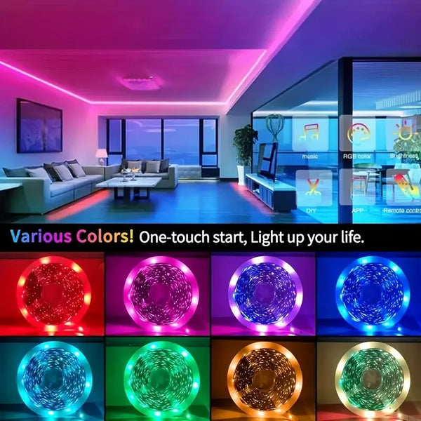 Bande LED RGB alimentée par USB avec contrôle via application