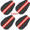 Four pairs of black carbon fiber car side mirror rain and sun visors.