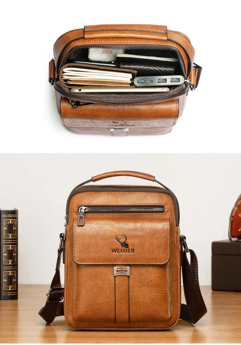 Vintage Waterproof Crossbody Messenger Bag for Men