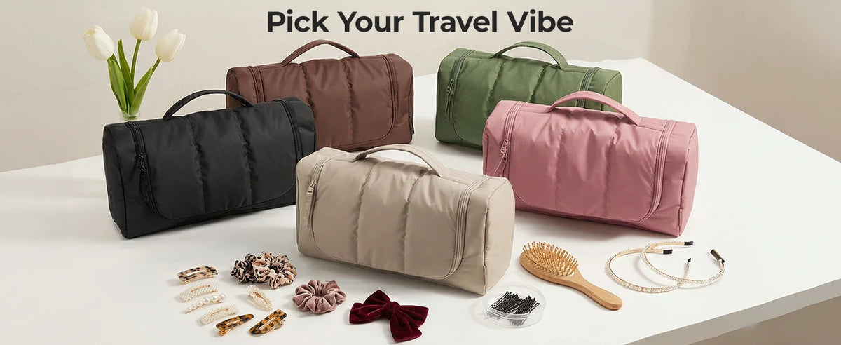 Travel Hair Tool Organizer with Hanging Hook