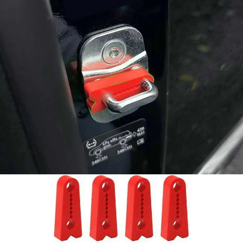 Silicone Car Door Lock Protectors – Noise Reduction & Anti-Collision Covers (Set of 4)