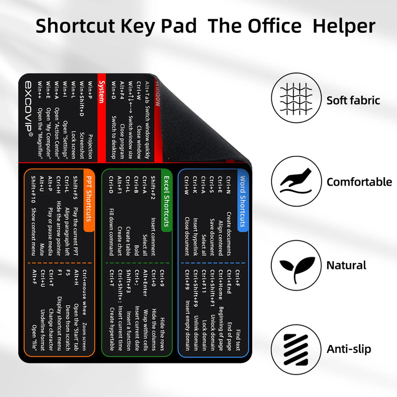 Office Shortcut Mouse Pad
