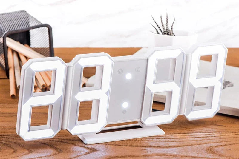 3D LED Digital Alarm Clock with Calendar and Temperature Display