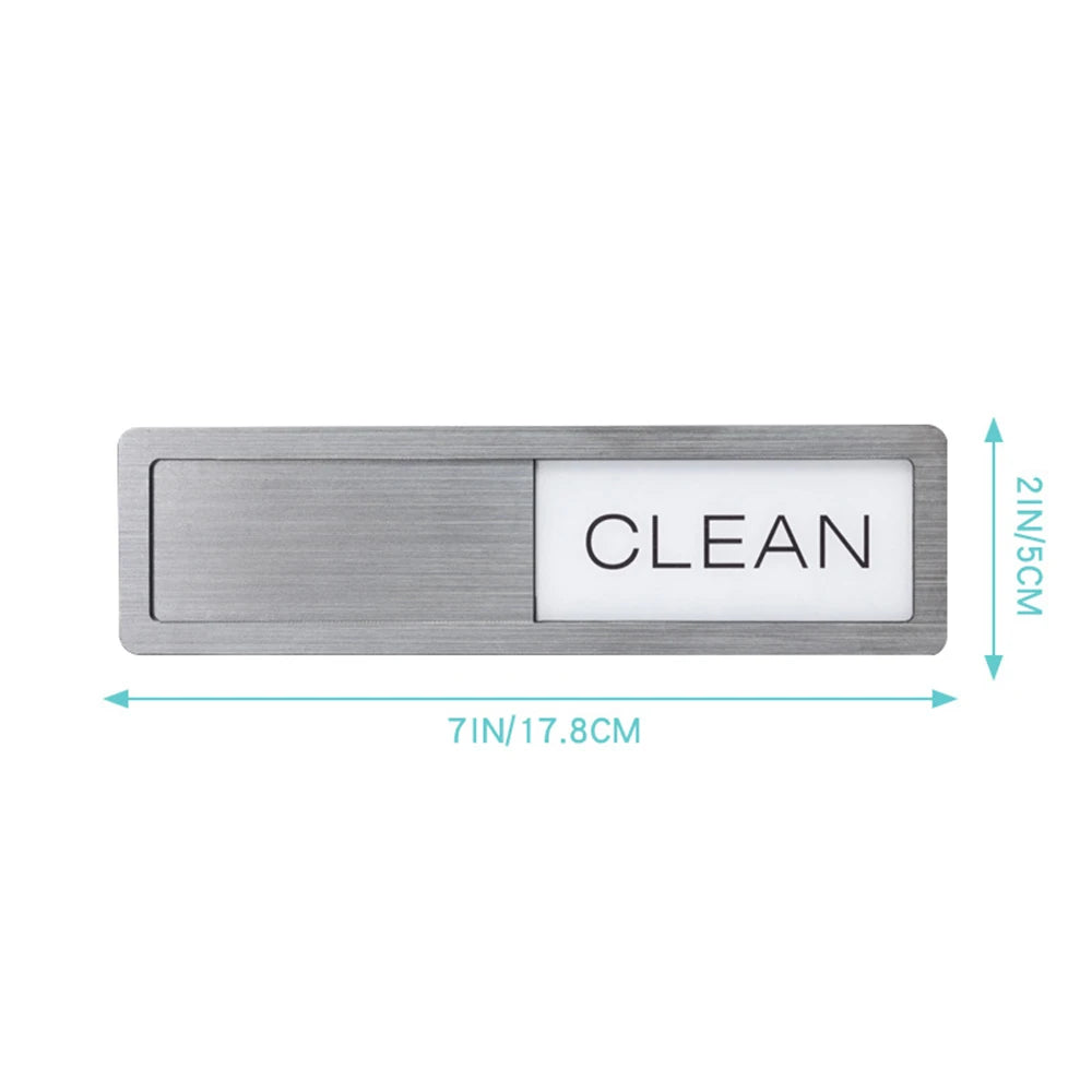 Clean/Dirty Dishwasher Magnet Sign – Stainless Steel, Easy-Slide Indicator