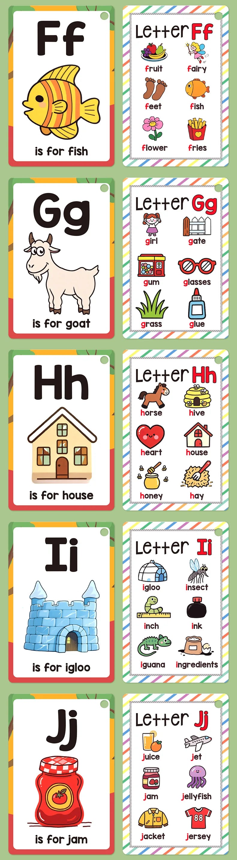 Alphabet Flash Cards for Early Learning & Montessori Education