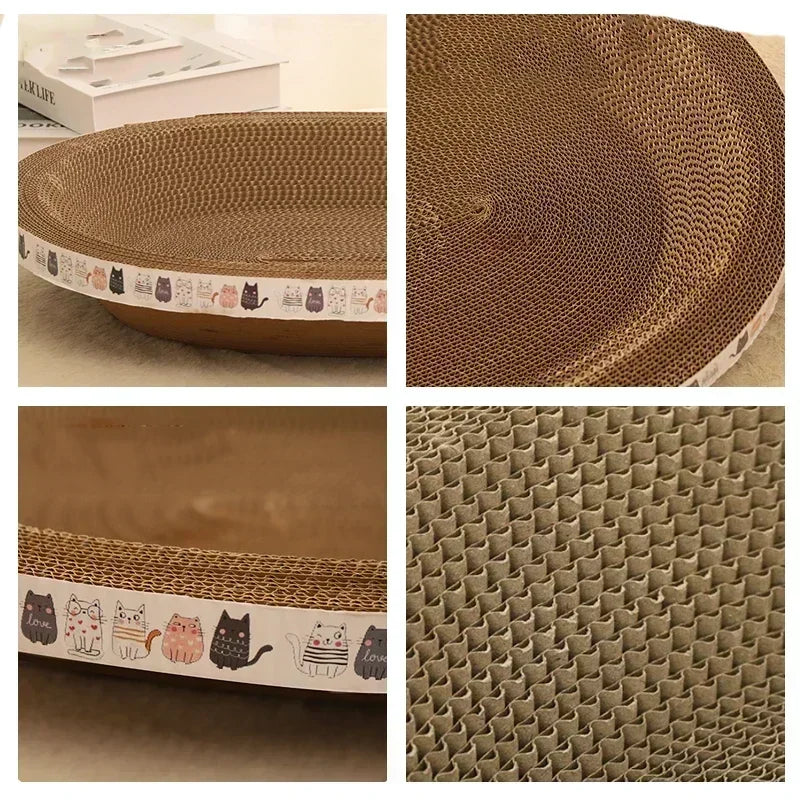 Oval Corrugated Cat Scratcher & Bed