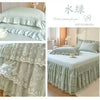 Lace Ruffled Bed Skirt with Non-Slip Mattress Cover