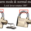 Motion-Activated Alarm Padlock with 110dB Siren