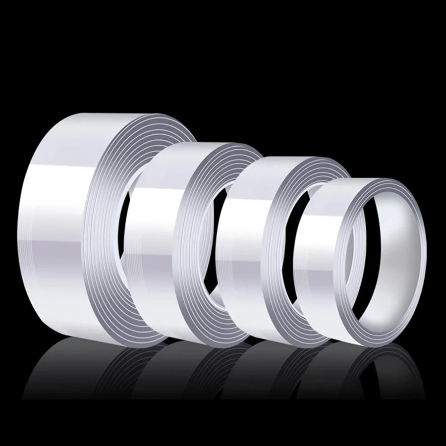 Transparent Nano Double-Sided Tape - Reusable, Waterproof, No-Residue Adhesive