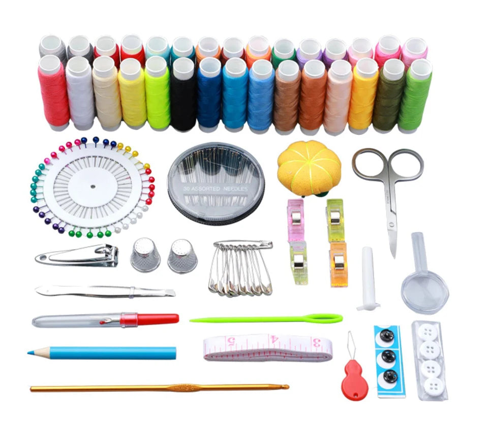 Complete Sewing Kit with Threads, Needles, and Accessories