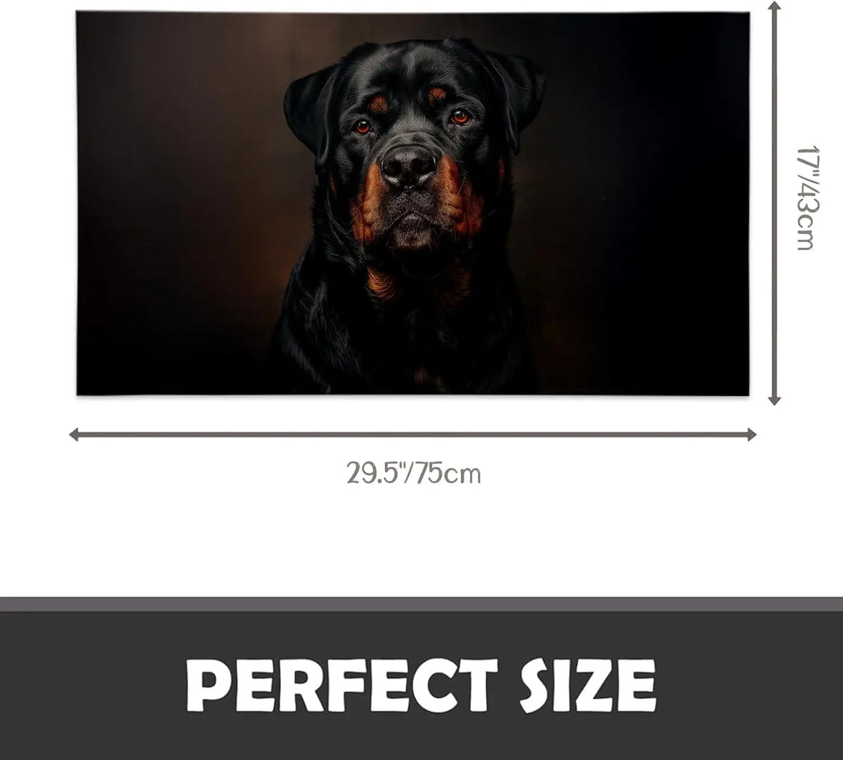 Rottweiler Non-Slip Entryway Door Mat – Durable Polyester Floor Rug for Living Room & Entry