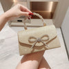Crystal Bowknot Evening Clutch with Chain Strap