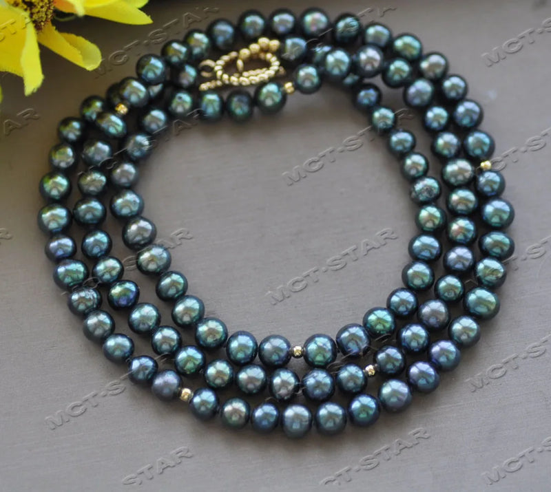 Peacock-Black Freshwater Pearl Necklace